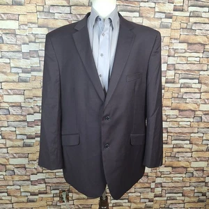 Joseph Abboud Jacket Blazer Mens 52L Burgundy Houndstooth Double Vented - Picture 1 of 7