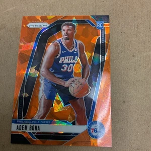 Tarjeta Panini Prizm Philadelphia 76’ers Rookie Adem Bona Orange Iced Prizm 2024-25 - Imagen 1 de 6