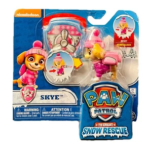 Paw Patrol SKYE The Great Snow Rescue Figura Insignia Estante Desgaste - Imagen 1 de 2