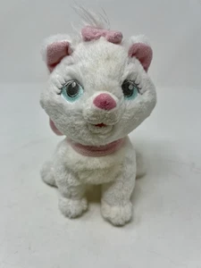 Disney Store Marie 7 inch Plush Aristocats White Cat Kitten Pink Bow Stuffed Toy - Picture 1 of 6