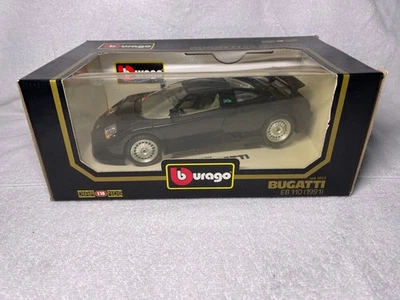 Bugatti EB110 1991 Diecast negro Burago 1/18 N° 3055 Foto 1 de 4