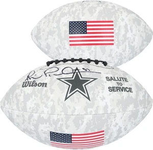 Michael Irvin Dallas Cowboys Autographed 2024 Salute To Service Wilson Football - Picture 1 of 5