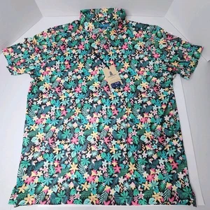 Chubbies Performance Polo 2.0 Shirt Mens 2XL Multicolor The Bloomerang Plants NW - Picture 1 of 15