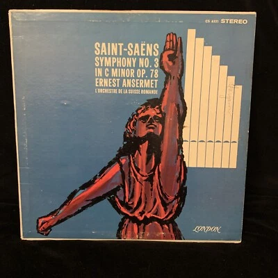 LONDON BLUEBACK CS 6331 - SAINT-SAENS Symphony #3 - ANSERMET - WB DG ST LP - Image 1 of 4