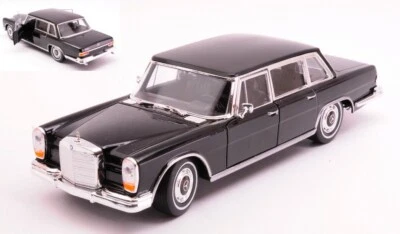 MODELLINO AUTO EPOCA STATICO WELLY MERCEDES 600 1963 NERO MODELLISMO SCALA 1:24 - Immagine 1 di 2
