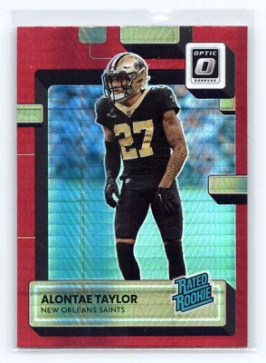 2022 Donruss Optic #300 Alontae Taylor Red Hyper - Image 1 of 2