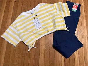 Girls Lot of 2 Zara 365kids Shirt Capri leggings Size:7/8 NEW/NWT - Picture 1 of 3