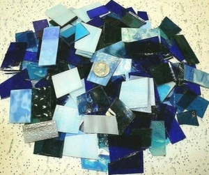 3 LB BLUE TONE Mixed Value Pack - Stained Glass / Mosaics - Picture 1 of 1