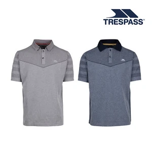 Trespass Mens Button Front Active Polo Shirt Short Sleeve Seamless Nab - Picture 1 of 5