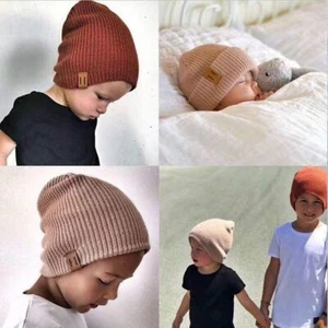 Cozy Knitted Cap-4/24 Month Warm Adjustable Crochet Beanie Children Headwear 1PC - Picture 1 of 20