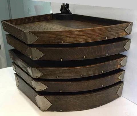 Antique HARVARD DENTAL OAK CABINET SWING OUT SHELVES (5)  (PARTS) Cover