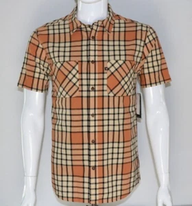 Junk Food Clothing Mens Short Sleeve Button Down Shirt Orange/Yellow Siz Small S - Picture 1 of 11