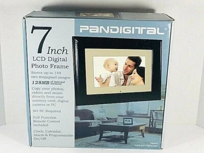 Pandigital LCD 7-inch Digital Photo Frame Black 128 MB PAN70-0 - Image 1 of 4