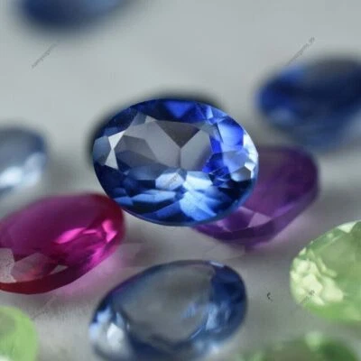 15 Pcs Natural Sapphire Mix Color Oval CERTIFIED Gemstone Lot 7x5 mm - Image 1 of 4