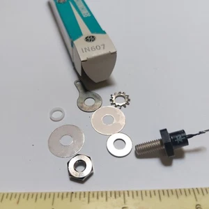 GE Si Standard Recovery Rectifier DO4 50V 3A CATHODE CASE Stud XRef: NTE5830 - Bild 1 von 4