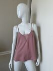 IN BLOOM BY JONQUIL NEW! Dusty Pink Silky Lace Insert Camisole Tank Top Sz L