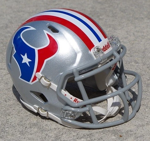 HOUSTON TEXANS / OILERS COLORS CONCEPT FOOTBALL MINI HELMET Cover