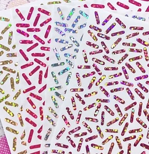 Holographic Sparkle Sprinkle Stickers! - 0.4 to 5 inch - Picture 1 of 4