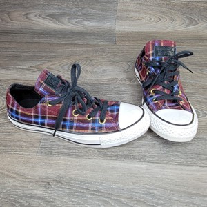 converse plaid low tops