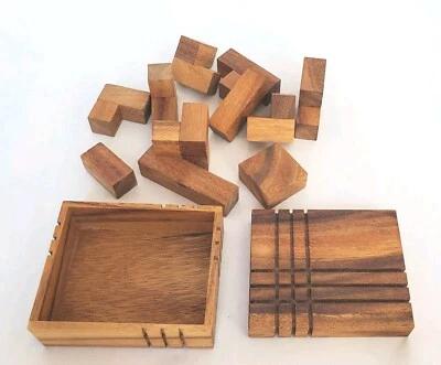 Puzzle Brain Teaser. Beginner Level. Original 3D. Made Of Wood  - Image 1 of 4