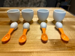 Juego de cucharas de plástico duro mimado blanco suave hervido para huevos - Imagen 1 de 5
