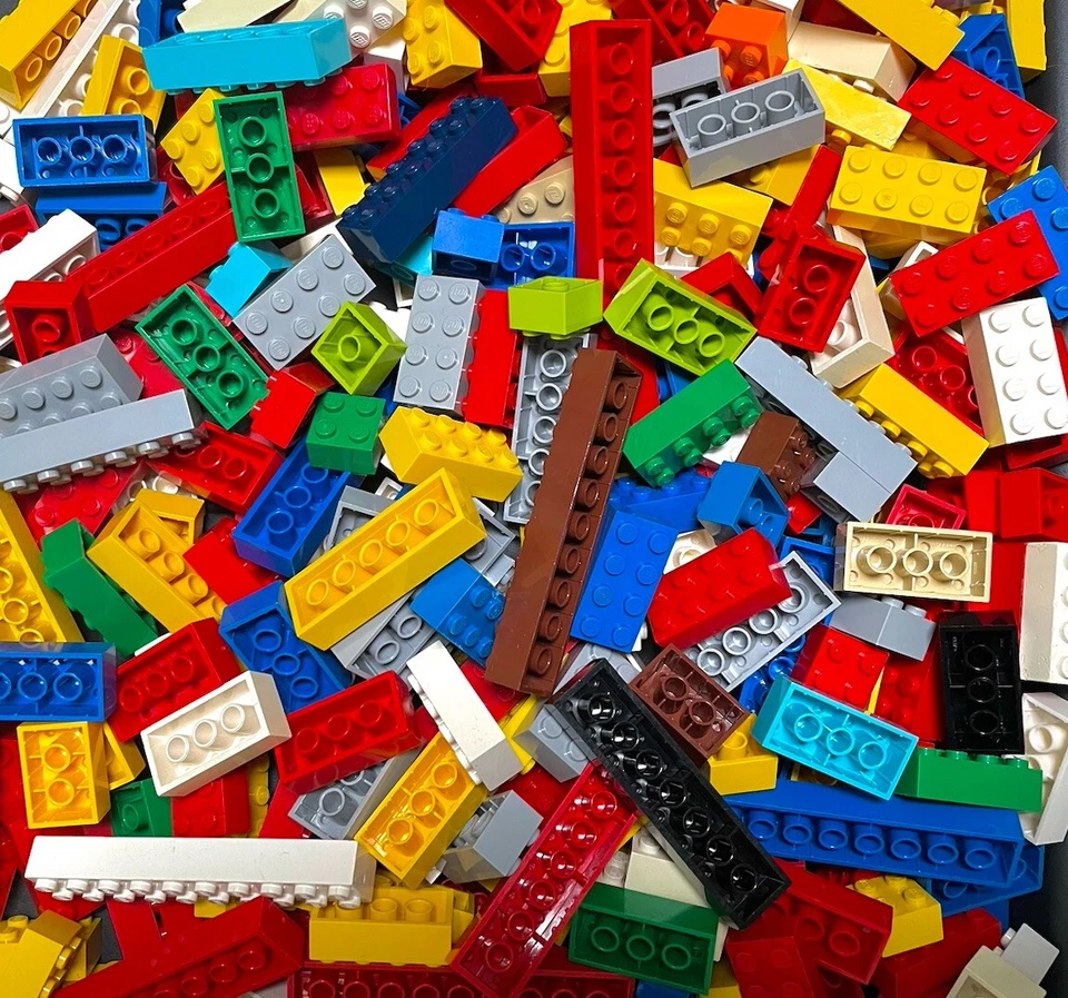 Lego zweireihige hohe Basicsteine Grundbausteine doppelreihige Konvolut 100 Stk - Bild 1 von 1