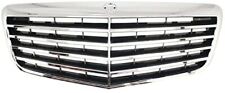New Grille For 2007-09 Mercedes Benz E350 Chrome Shell with Atlas Gray Insert