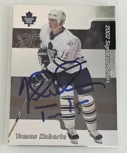 2001-02 ITG Be A Player Signature Series Tomas Kaberle #050 Auto Autograph - Bild 1 von 2