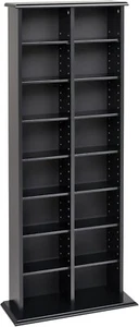 Durable Black Multimedia Cabinet - Holds 320 CDs, 130 DVDs with Stability - Picture 1 of 9