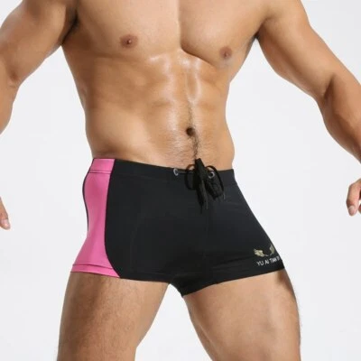 3Pack Men Mid-waist Boxer Sexy Beach Swimming Trunks Pouch Enhancing Underwear - Image 1 of 4