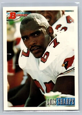 1993 TOPPS BOWMAN CARD # 131 Luis Sharpe - Phoenix Cardinals - Image 1 of 2