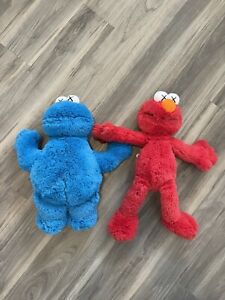 Kaws x Sesame Street Uniqlo Elmo and Cookie Monsters Plush Toy Bnwt