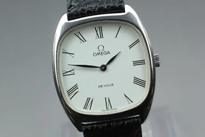 [Near MINT] Vintage OMEGA De Ville Cal.625 Roman White Dial Hand Winding Men's - Picture 1 of 13