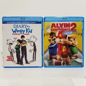 Blu-Ray Children's Movies Lot - Diary of a Wimpy Kid - Alvin and the Chipmunks 2 - Picture 1 of 14