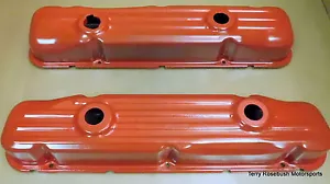 GM Buick 1242732 & 1242733 Stamped Steel Valve Covers, w/Rubber Gaskets, - Picture 1 of 5