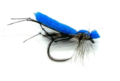 WORLD CLASS FLIES 6 x Blue Foam Daddy Long Legs - Trout Fishing Flies