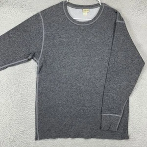 L.L. Bean Baselayer Wool Nylon Blend Crewneck Sweater Mens Large Grey Pullover - Picture 1 of 8