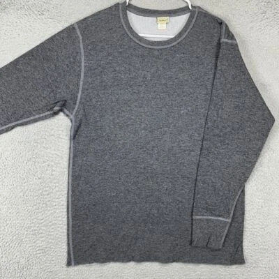 L.L. Bean Baselayer Wool Nylon Blend Crewneck Sweater Mens Large Grey Pullover - Image 1 of 4