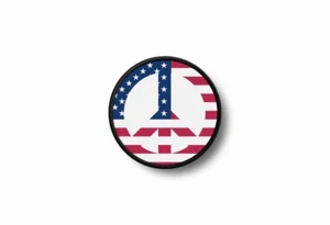 Patch badge embroidered border printed morale iron on applique peace usa flag - Bild 1 von 1