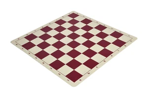 10 PACK -Burgundy VINYL CHESS BOARDS - TOURNAMENT SIZE - 2 1/4" - Picture 1 of 1