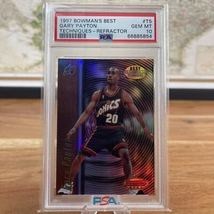 1997 Bowman's Best Gary Payton Techniques Refractor PSA 10 - Picture 1 of 4