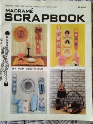 Macrame Scrapbook by Pam Gochanour Patterns Book Vintage 1979 - Image 1 of 4