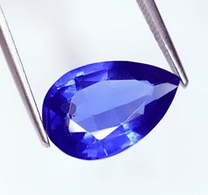 Zaffiro a forma di zaffiro blu naturale 10,07 ct certificato pera pietra preziosa sfusa O915 - Foto 1 di 8