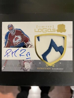 PATRICK ROY 2010-11 UD The Cup Limited Logos Game Used Patch Auto /50 - Image 1 of 2