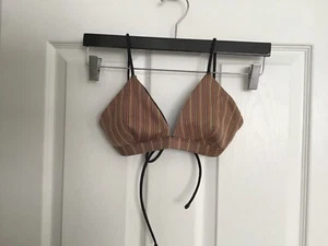 WOMENS HURLEY TRIANGLE MULTI-STRIPE SWIM TOP SIZE SMALL - Picture 1 of 4