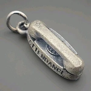 VTG Sterling Silver - BALFOUR "Attendance" Rotary Telephone Bracelet Charm  3.8g - Picture 1 of 5