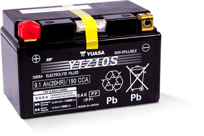 Batería AGM de 12 voltios Yuasa YTZ10S sin mantenimiento Foto 1 de 4