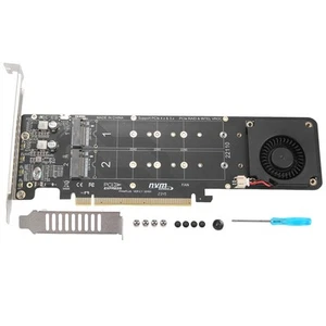 Adapterkarte PCIeX16 auf M.2 M-Key NVMEx4SSD Array-Erweiterungsadapter Spli8050 - Bild 1 von 10