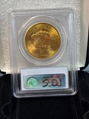 Moneda de oro 1908 $20 St. Gaudens doble águila sin lema graduación profesional MS65 Foto 1 de 4