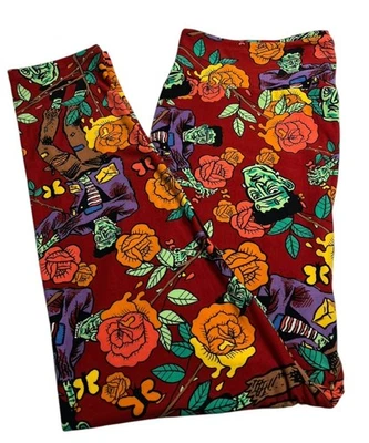 Leggings LuLaRoe TC2 Alto Curvilíneo 2 Halloween Raro Unicornio FRANKENSTEIN Monstruo Foto 1 de 4